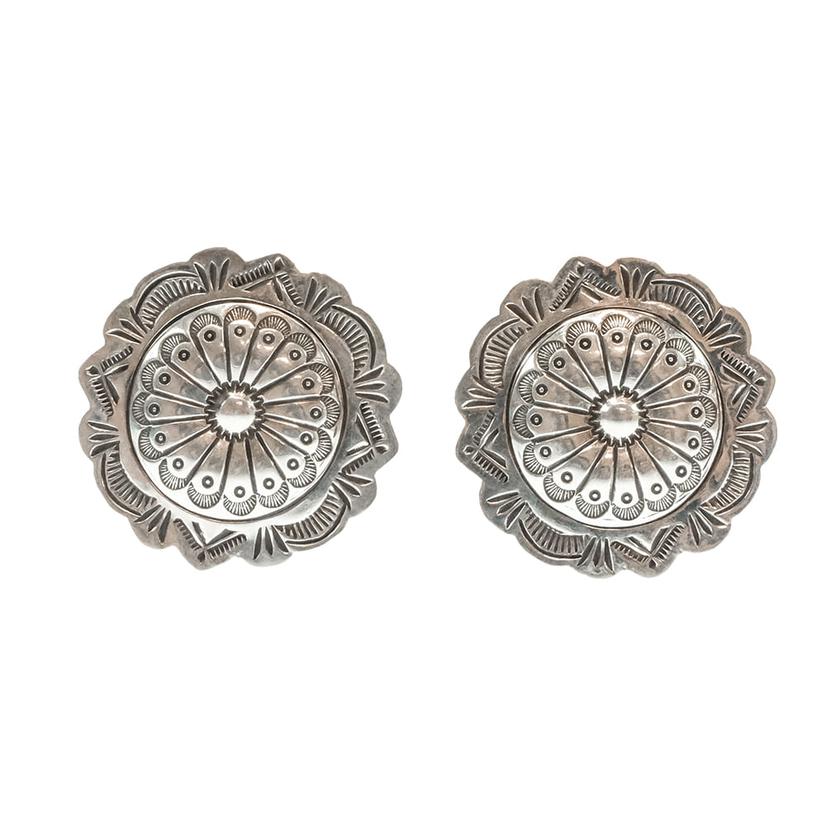  Stt Silver Large Round Earring