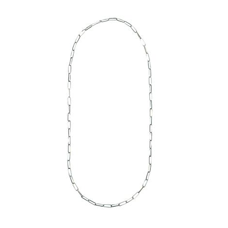 STT Silver Paper Clip Chain Women's Necklace