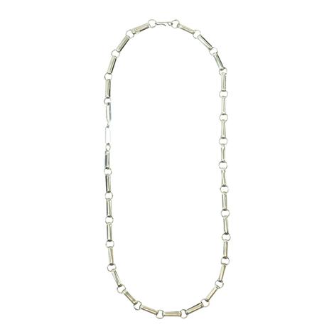 STT Silver Paper Clip Chain Women's Necklace