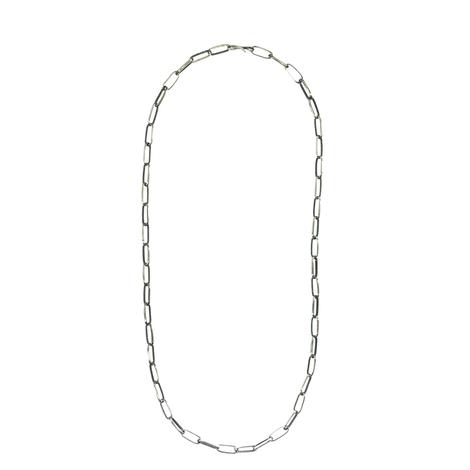 STT Silver Paper Clip Chain Link Necklace