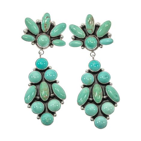 STT Turquoise And Silver Dangle Earring