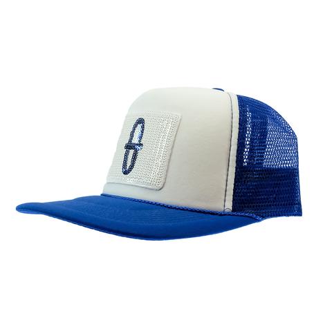 STT Bar Nothing Sequin Patch Royal and White Meshback Cap