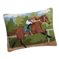 Peking Handcraft Racing Horse Hook Multicolor Pillow