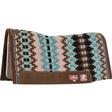 Classic Equine Zone Wool Top Saddle Pad 32 x 34 x .75 CHESTNUT/TURQUOISE