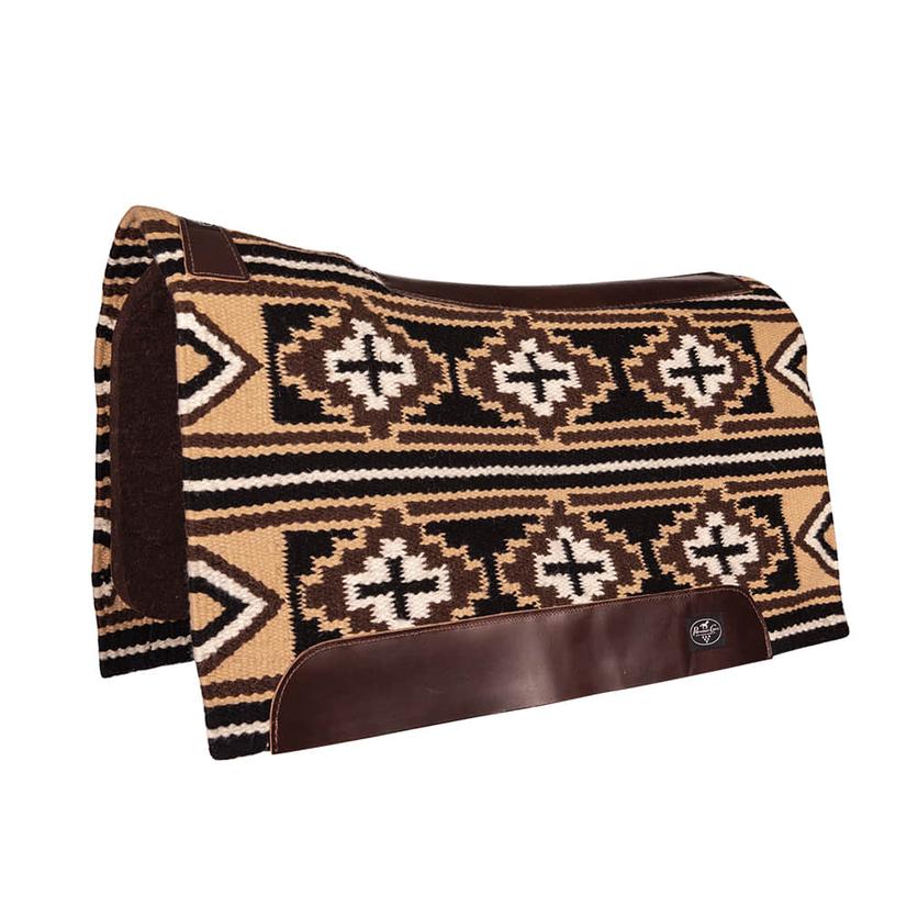 Professional Choice Fuse Navajo Blanket Top Saddle Pad 33 x 38 x .75 BLACK/TAN