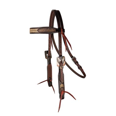 Professional Choice Chocolate Arrowhead Collection Browband Headstall