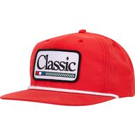 Classic Rope Red And White Embroidered Patch Cap
