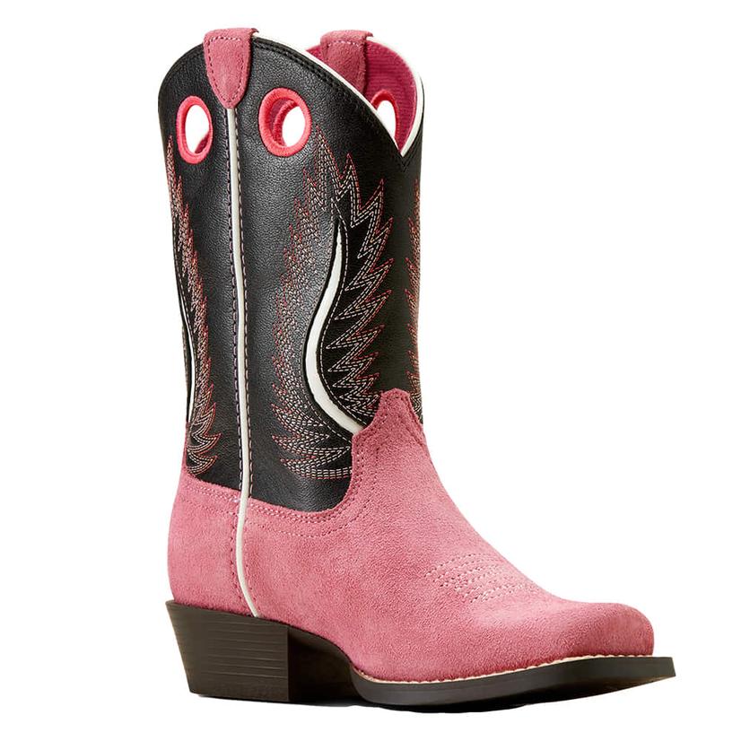  Ariat Girl's Futurity Haute Pink Suede Boot
