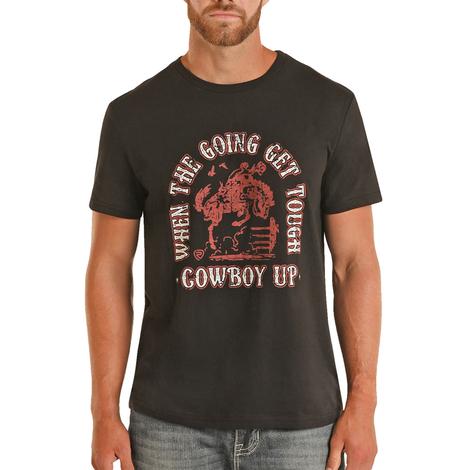 Rock & Roll Cowboy Black Short Sleeve Men's Graphic Tee