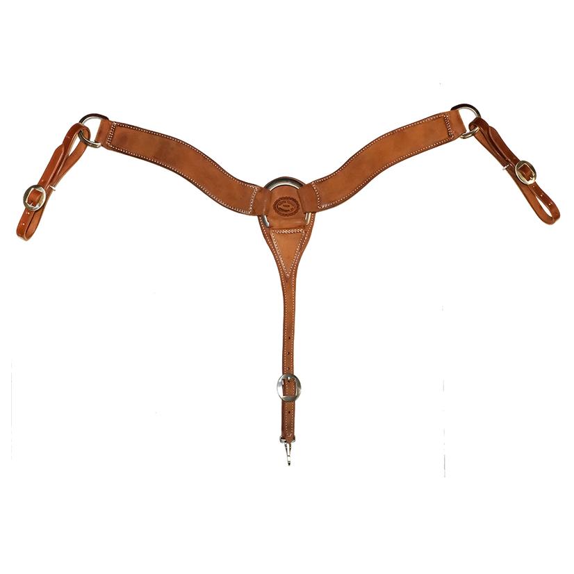  Stt Leather Roughout Oiled Breast Collar - 2.75 ”