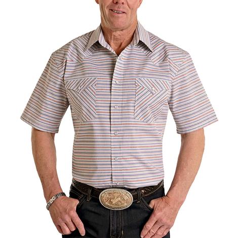 Panhandle Serape Stripe Short Sleeve Men's Shirt