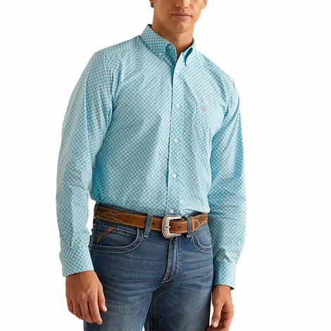 Ariat King Pro Series Fitted Sky Men's Long Sleeve Shirt