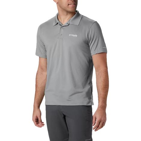 Columbia Low Drag Offshore Cool Grey Short Sleeve Men's Polo 