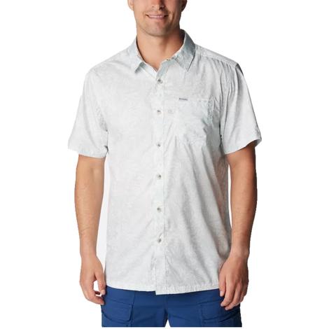 Columbia Super Slack Tide Camp Shirt In Cool Grey Short Sleeve Men's Shirt