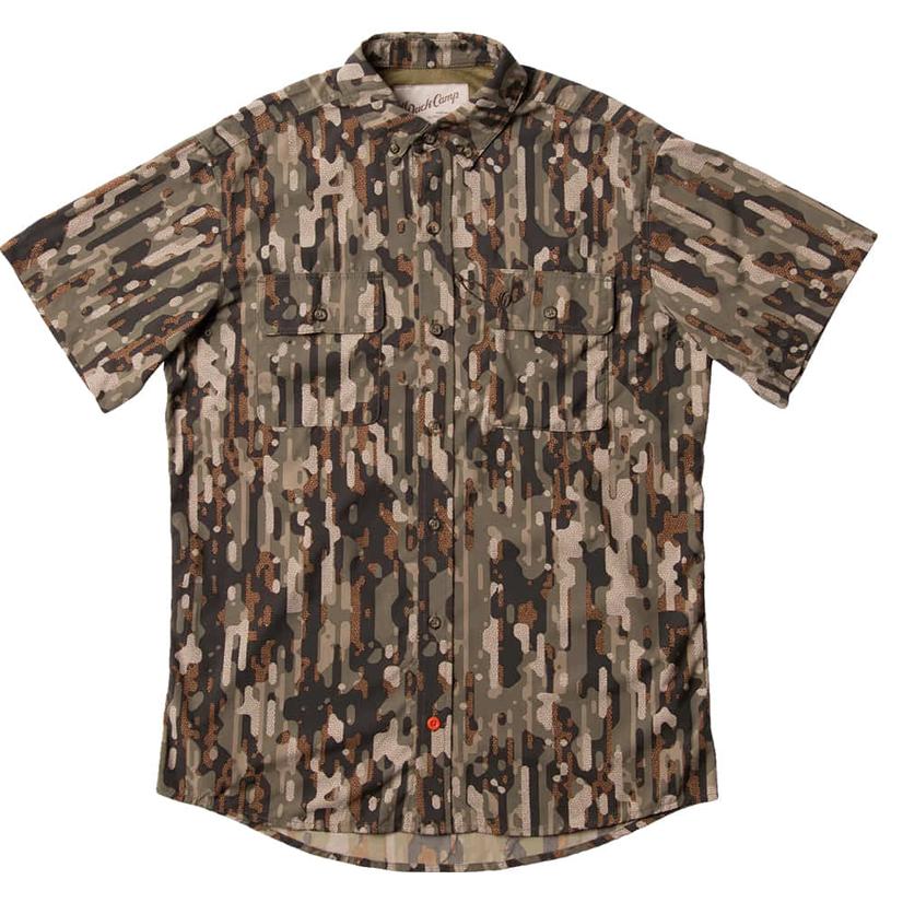  Duck Camp Men's Lightweight Woodland Hunting Button- Down Short Sleeve Shirt
