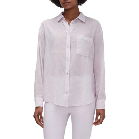 7 For All Mankind Lilac Classic Button-Down Women's Shirt