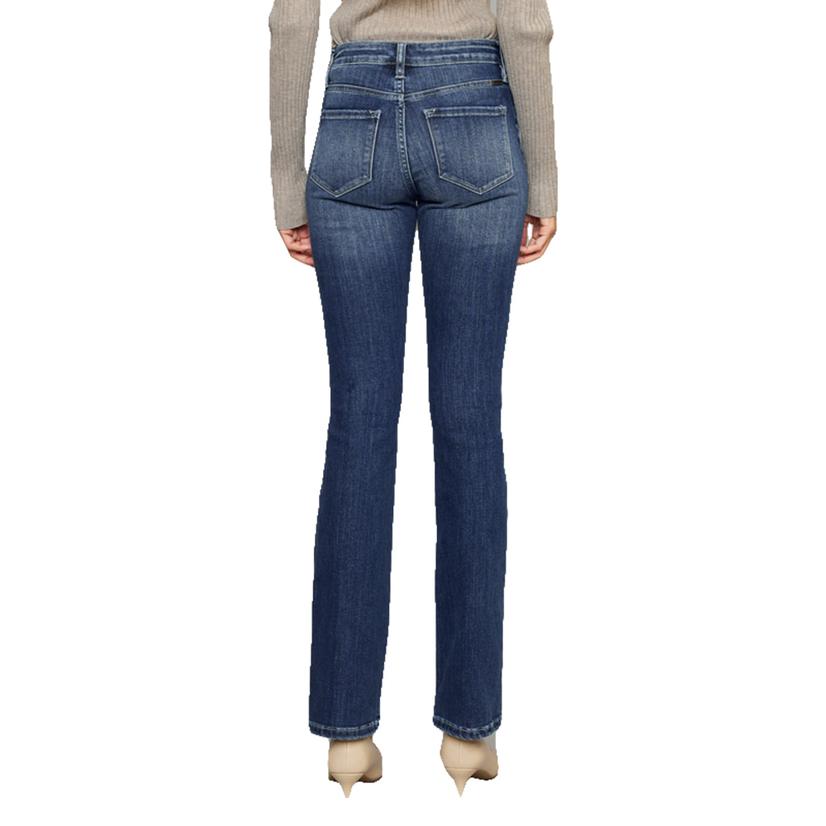  Kancan Medium Wash Marla High Rise Skinny Bootcut Women's Jean