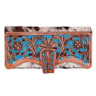 American Darling Brown and Turquoise Tooled Wallet