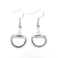 Lilo Collections Silver Half Baby D Bit Earrings