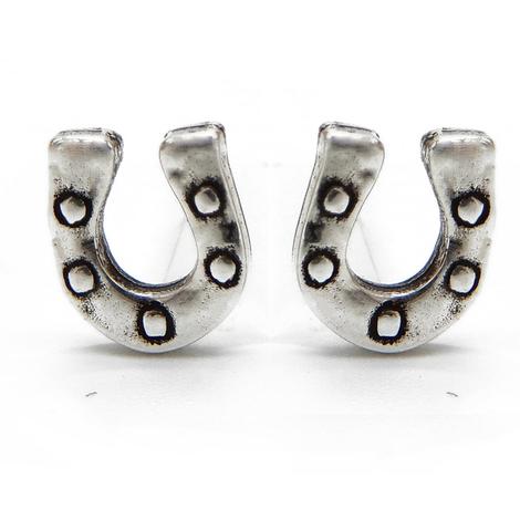 Lilo Collections SIlver Harper Horseshoe Stud Earring