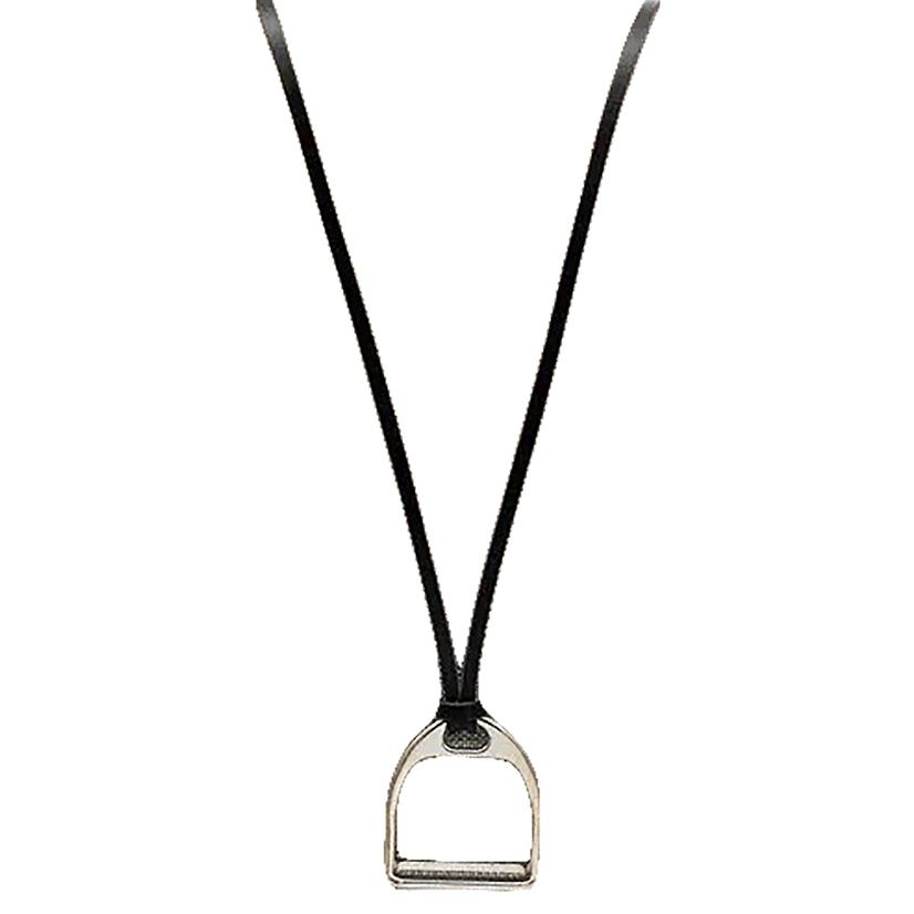  Lilo Collections Black And Silver Sally Grande Big Stirrup Necklace