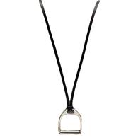 Lilo Collections Black and Silver Sally Grande Big Stirrup Necklace
