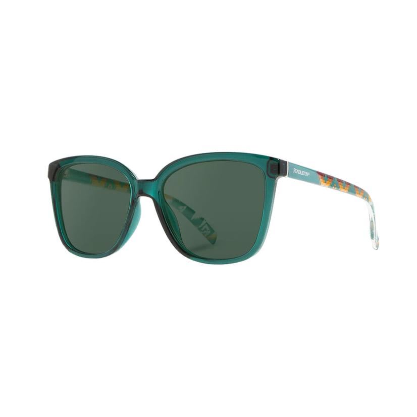  Shwood Pendleton Collection Rylahn Teal Crystal- Nehalem- Grey Polarized Sunglasses