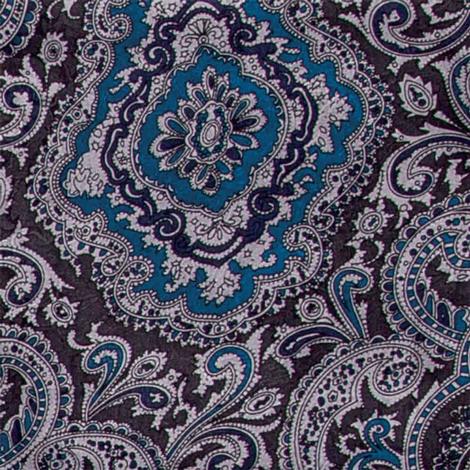Wyoming Traders Blue Silver Paisley Wild Rag