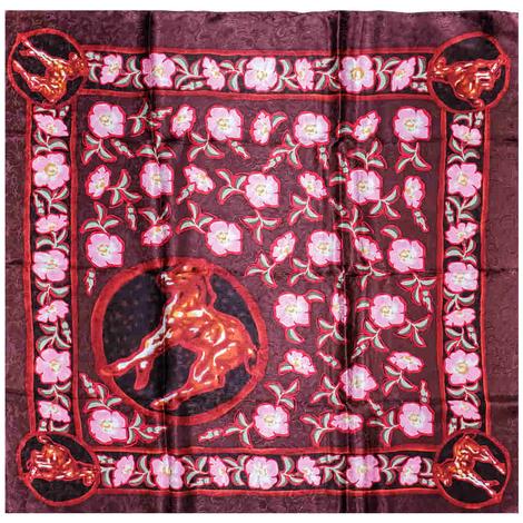 Wyoming Traders Red Colts And Roses Wild Rag