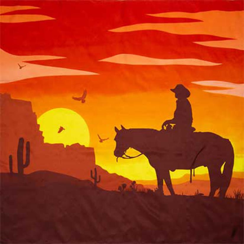  Wyoming Traders Multicolor Sunset Rider Wild Rag