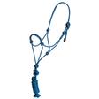 Mustang Economy Mountain Rope Halter with Lead BLUE/WHITE