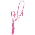 Mustang Economy Mountain Rope Halter with Lead HOT_PINK