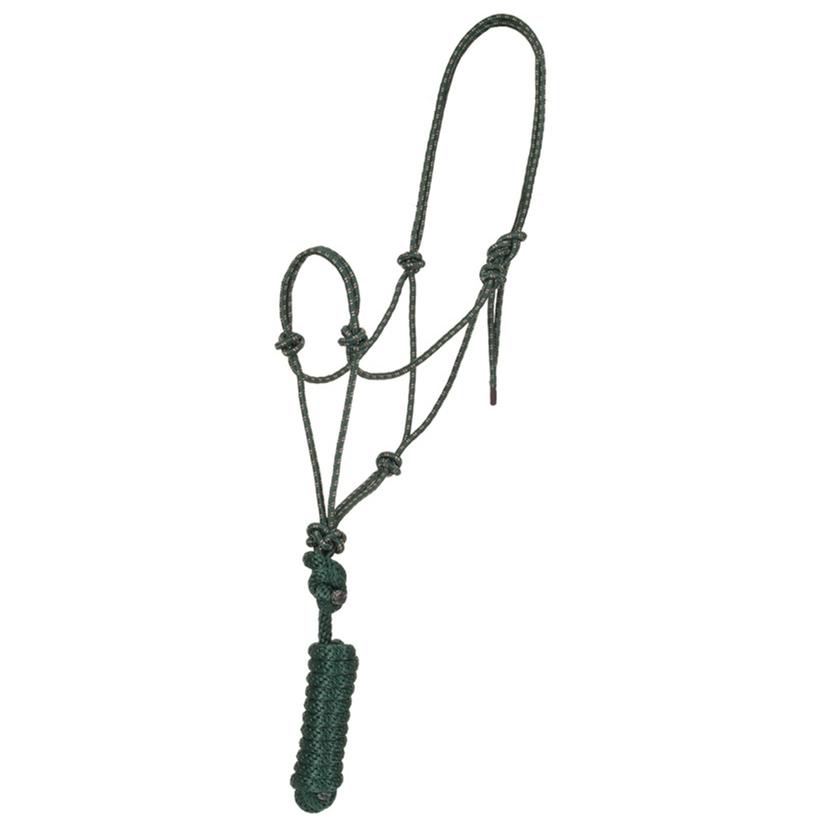 Mustang Economy Mountain Rope Halter with Lead HUNTER/TAN