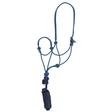 Mustang Economy Mountain Rope Halter with Lead NAVY/BLUE
