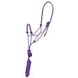 Mustang Economy Mountain Rope Halter with Lead PURPLE/LIME