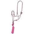 Mustang Economy Mountain Rope Halter with Lead RASPBERRY/BK