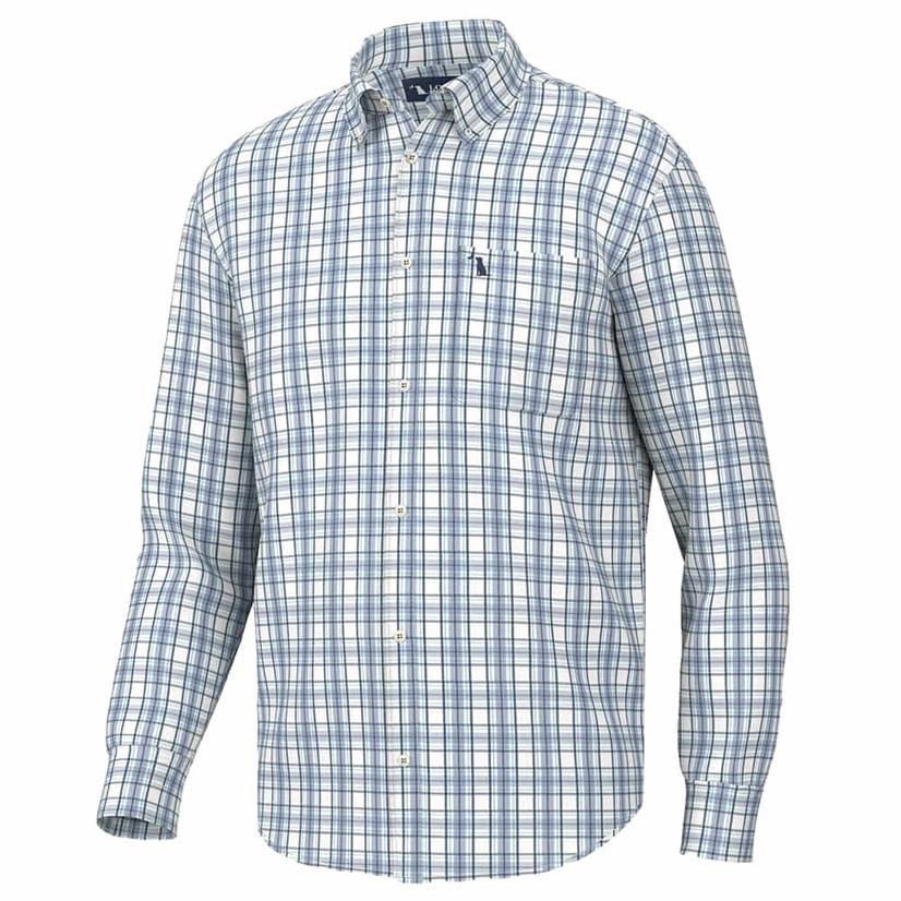  Local Boy Outfitter Slate, Purple And Blue Evans Long Sleeve Button- Down Men's Shirt