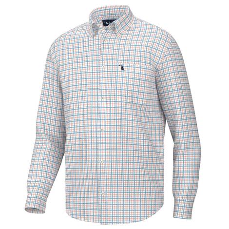 Local Boy Outfitter Sky Blue, Coral and Teal Taylor Long Sleeve Button-Down Men's Shirt