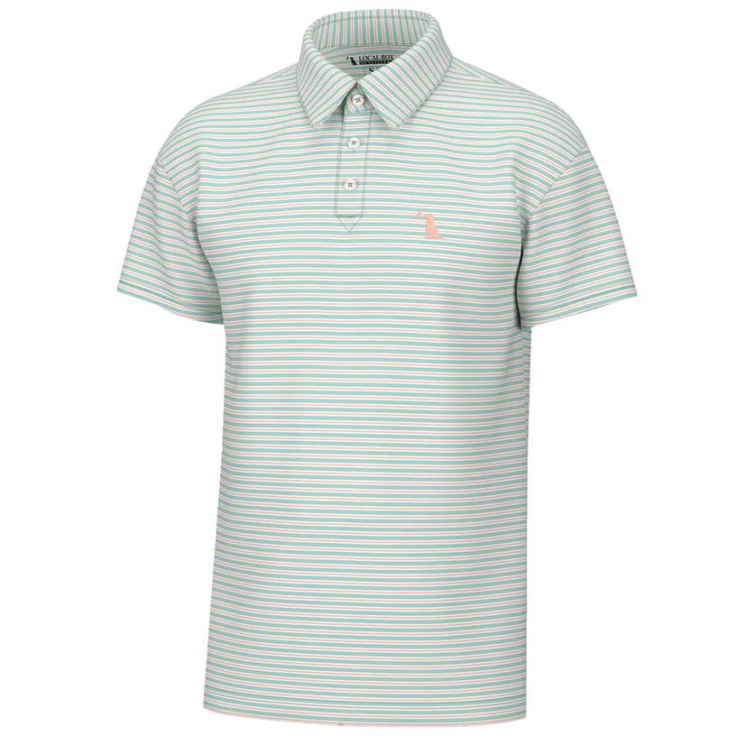  Local Boy Outfitters Men's Teal Surfside Polo Shirt