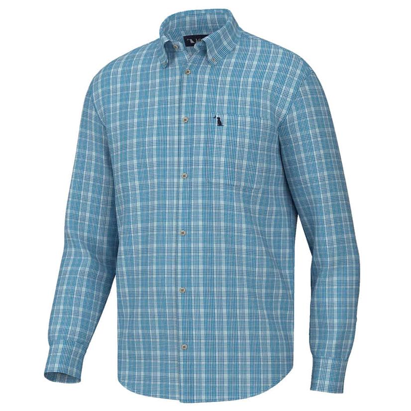  Local Boy Outfitters Men's Blue Baily Long Sleeve Button- Down Shirt