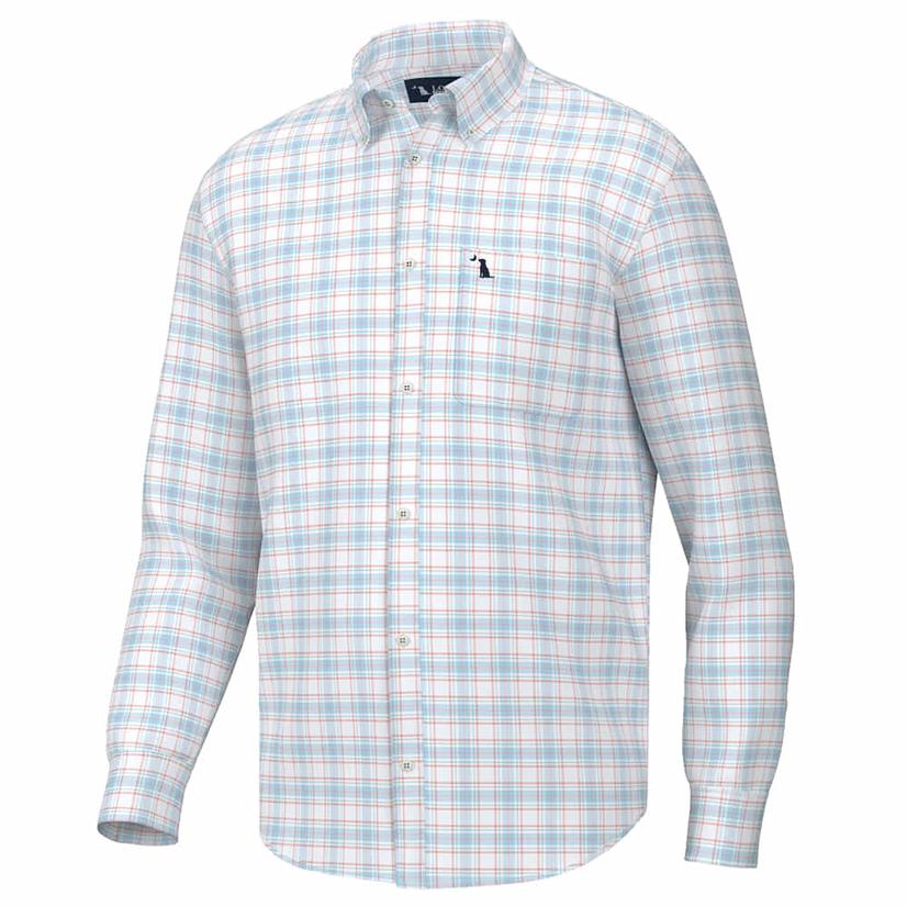  Local Boy Outfitters Men's Blue Evans Long Sleeve Button- Down Shirt
