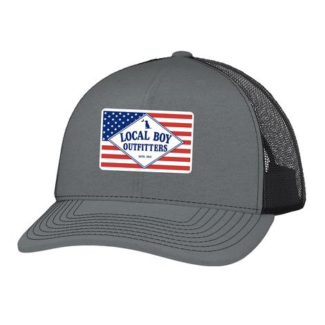 Local Boy Outfitters Gray Founders American Patch Hat
