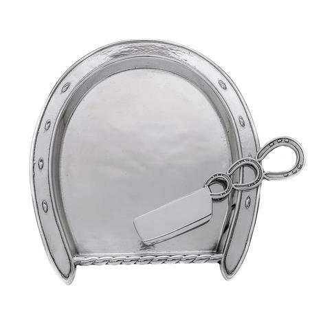 Arthur Court Silver Horseshoe Plate With Server