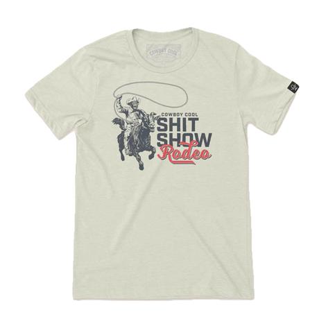 Cowboy Cool Rodeo Mayhem Short Sleeve Graphic Tee In White