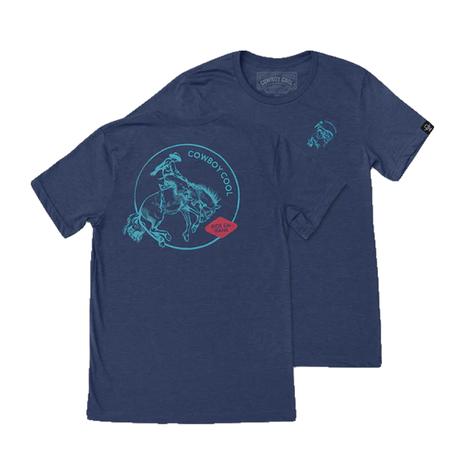 Cowboy Cool Come Apart Short Sleeve Graphic Tee In Navy