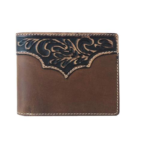 Roper Tan Leather Men's Passcase Wallet