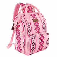 Wrangler Aztec Printed Callie Backpack/Diaper Bag In Pink