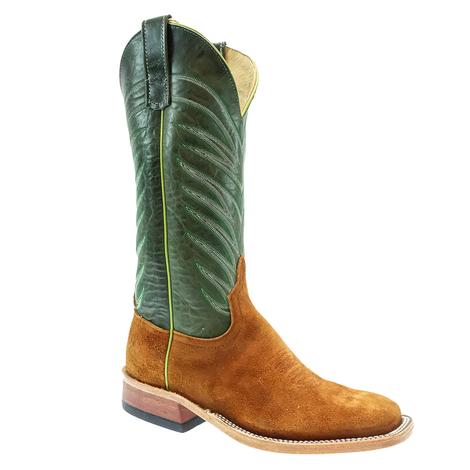 Anderson Bean Rust Crazyhorse Roughout Green Top Men's Boots