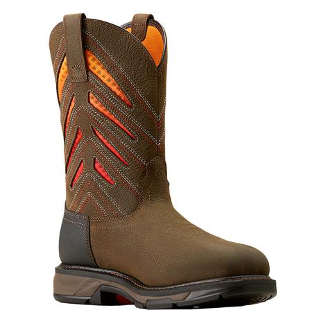 Ariat Workhog XT Ventek H20 Iron and Coffee Sunset Carbon Square Toe Men's Workboot