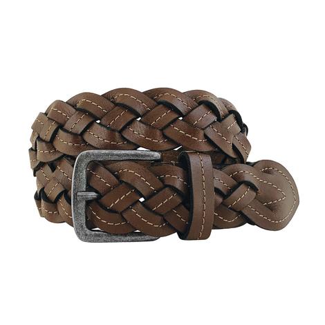 Cowgirls Rock Brown Braided Leather Women's Belt